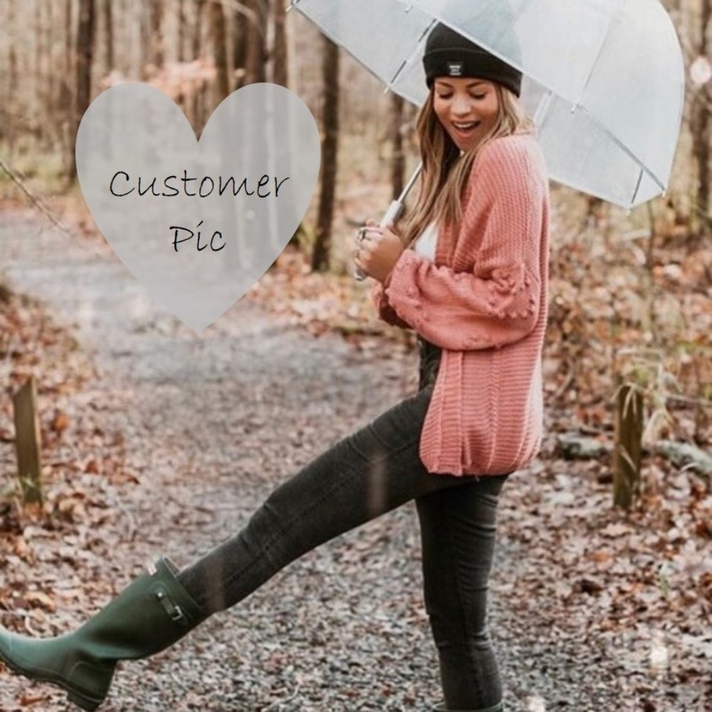 LAST! Cozy Heart Embroidered Gray Cardigan Sweater - Picture 7 of 8